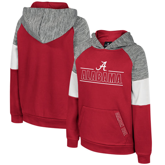 Youth Colosseum Crimson Alabama Crimson Tide Live Hardcore Raglan Pullover Hoodie