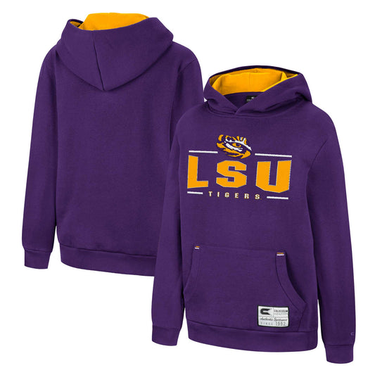 Youth Colosseum Purple LSU Tigers Lead Guitarists Pullover Hoodie