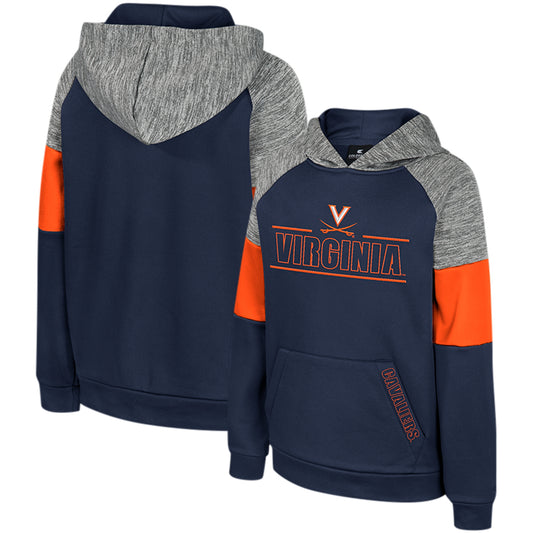 Youth Colosseum Navy Virginia Cavaliers Live Hardcore Raglan Pullover Hoodie