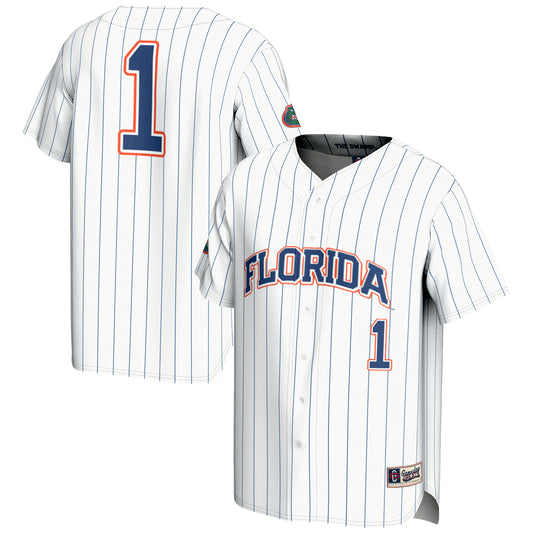 Unisex GameDay Greats #1 White Florida Gators Lightweight Baseball Jersey