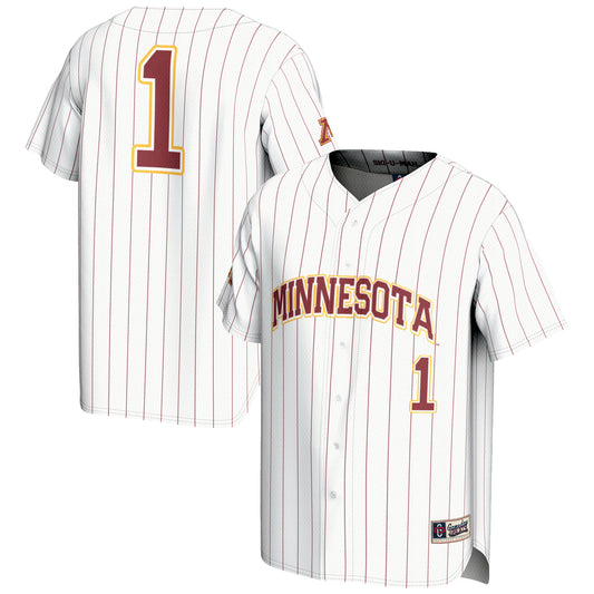 Unisex GameDay Greats #1 White Minnesota Golden Gophers Lightweight Baseball Jersey