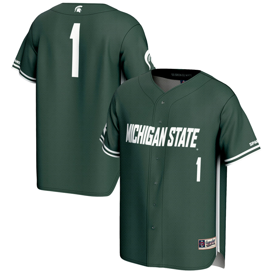 Unisex GameDay Greats #1 Green Michigan State Spartans Lightweight Baseball Jersey