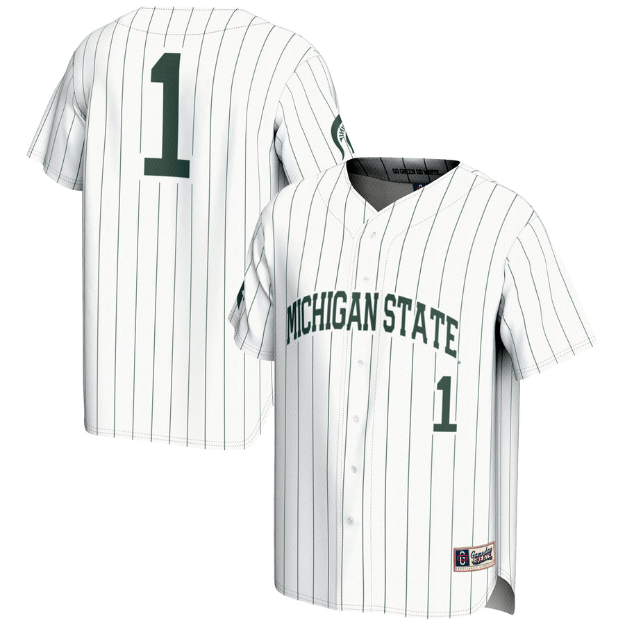 Youth GameDay Greats #1 White Michigan State Spartans Lightweight Baseball Jersey
