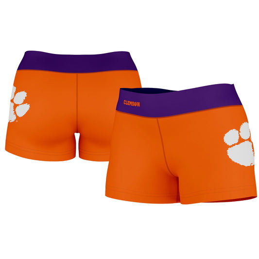 Women's Vive La Fete  Orange/Purple Clemson Tigers Side Logo Solid Shorts