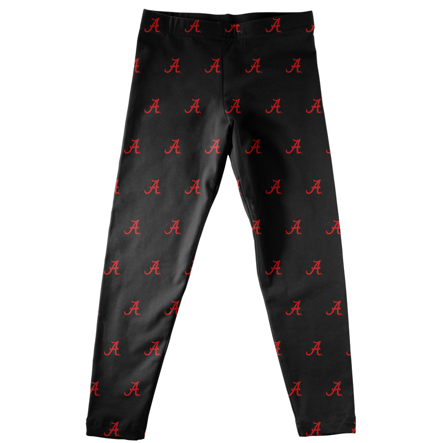 Toddler Girls Vive La Fete  Black Alabama Crimson Tide All Over Print Leggings