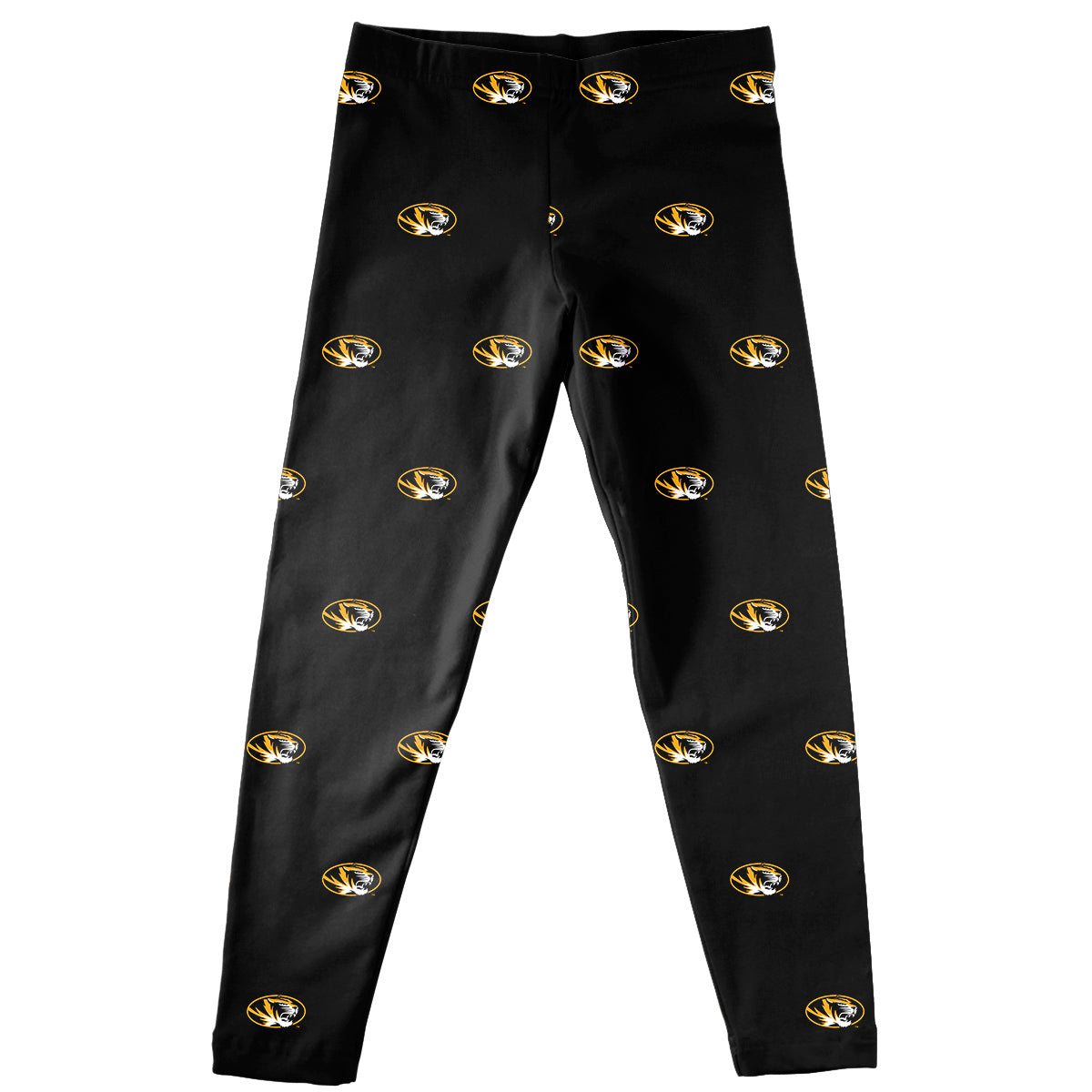 Youth Girls Vive La Fete  Black Missouri Tigers All Over Print Leggings