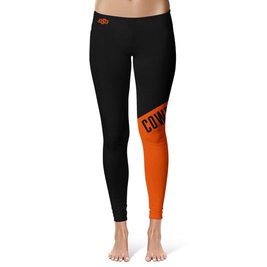 Women's Vive La Fete  Black/Orange Oklahoma State Cowboys Plus Size Color Block Yoga Leggings