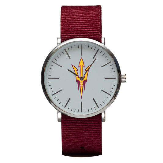 Maroon Arizona State Sun Devils Stitch Nylon Strap Watch