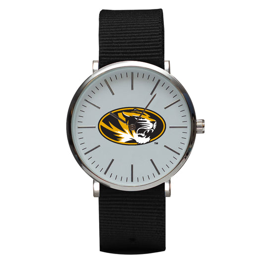 Black Missouri Tigers Stitch Nylon Strap Watch