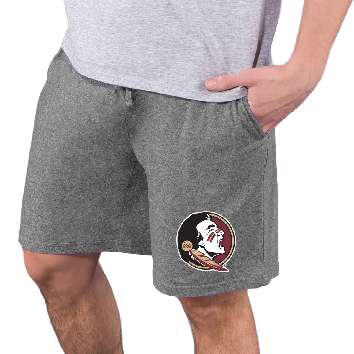Men's Concepts Sport  Charcoal Florida State Seminoles Quest Knit Jam Shorts