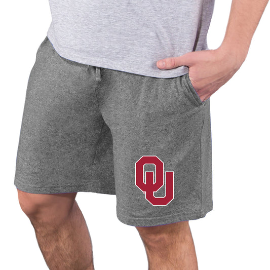 Men's Concepts Sport  Charcoal Oklahoma Sooners Quest Knit Jam Shorts