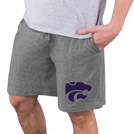 Men's Concepts Sport  Charcoal Kansas State Wildcats Quest Knit Jam Shorts