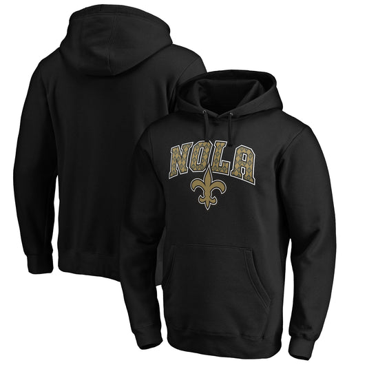 Men's Black New Orleans Saints Hometown Collection NOLA Pullover Hoodie