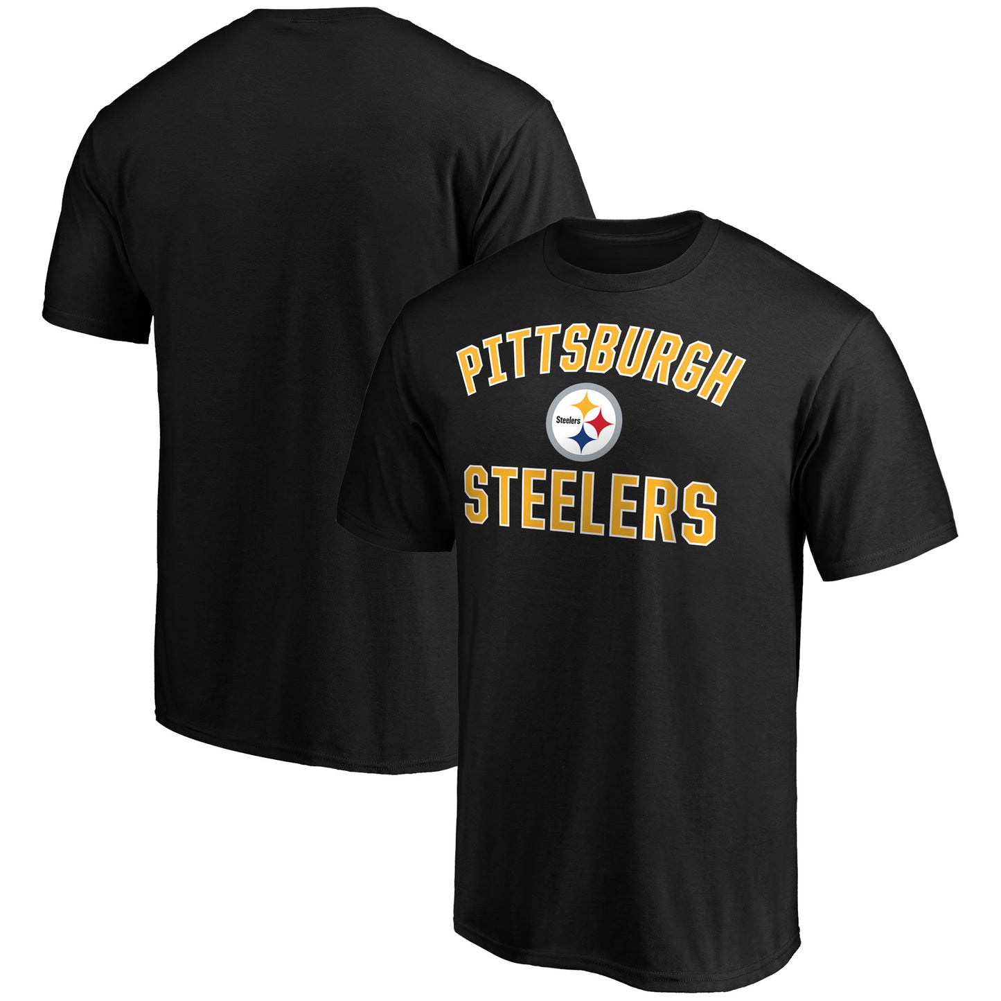 Men's  Black Pittsburgh Steelers Victory Arch T-Shirt