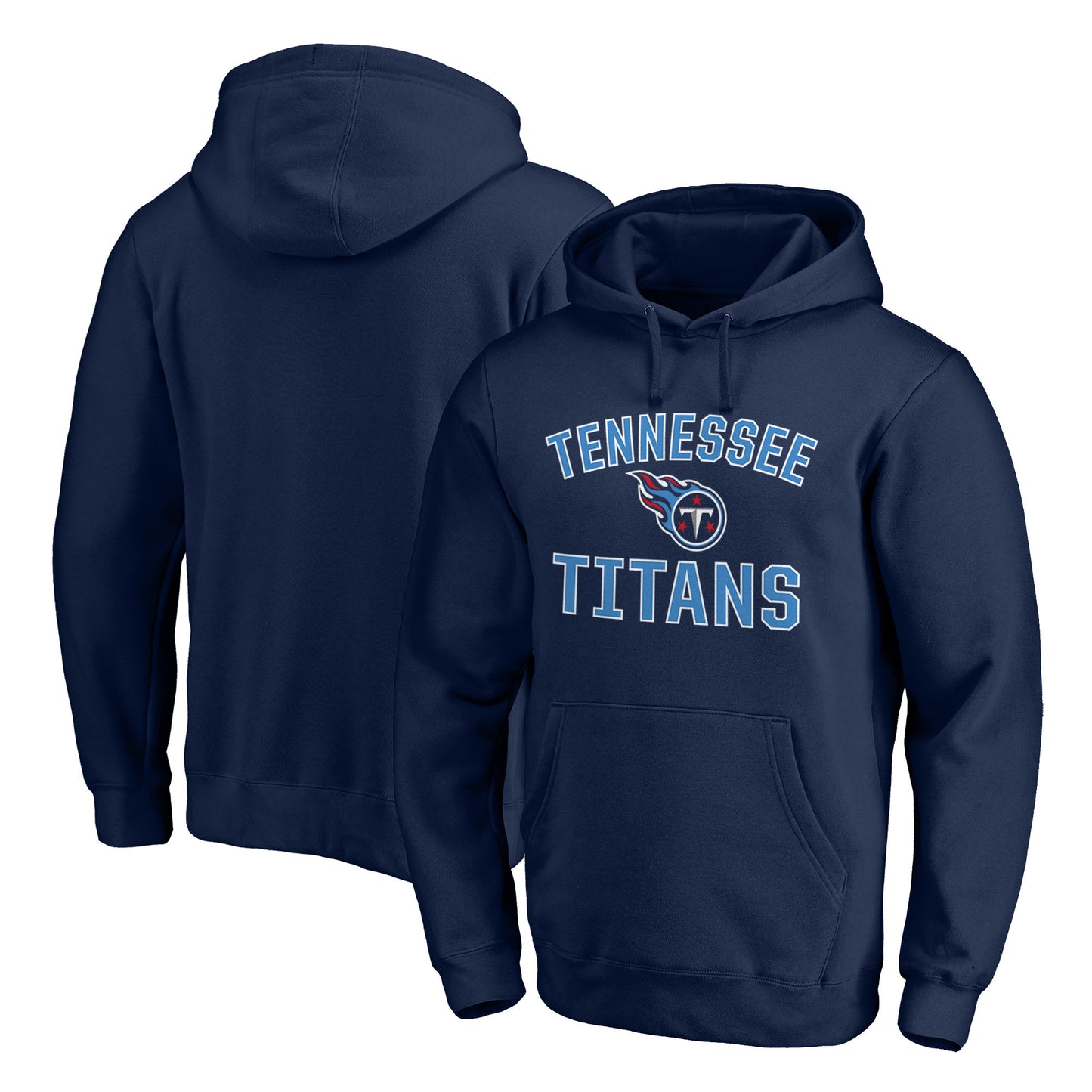 Men's Navy Tennessee Titans Victory Arch Pullover Hoodie