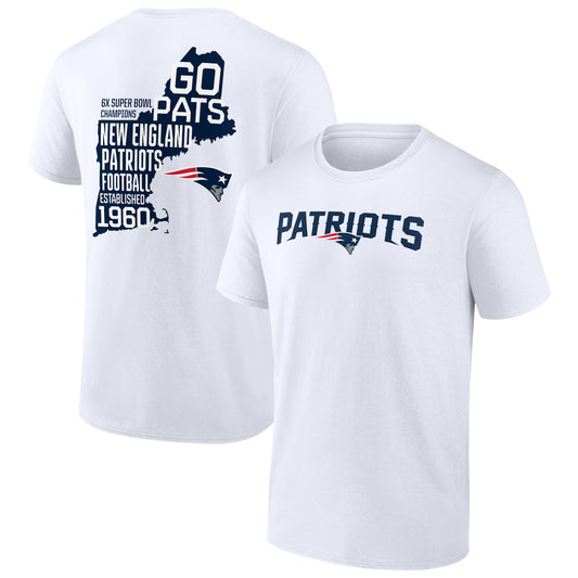 Men's  White New England Patriots Hot Shot T-Shirt