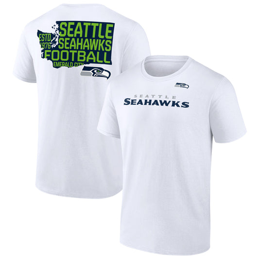 Men's  White Seattle Seahawks Hot Shot T-Shirt