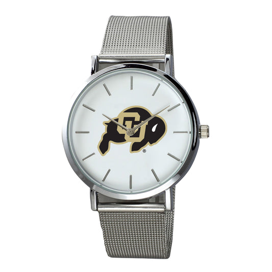 Men's Silver Colorado Buffaloes Plexus Stainless Steel Watch