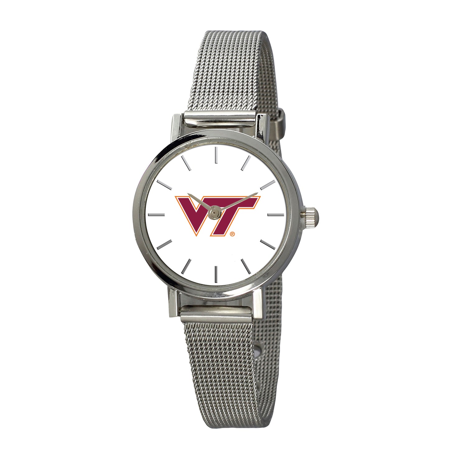 Women's Silver Virginia Tech Hokies Plexus Stainless Steel Watch