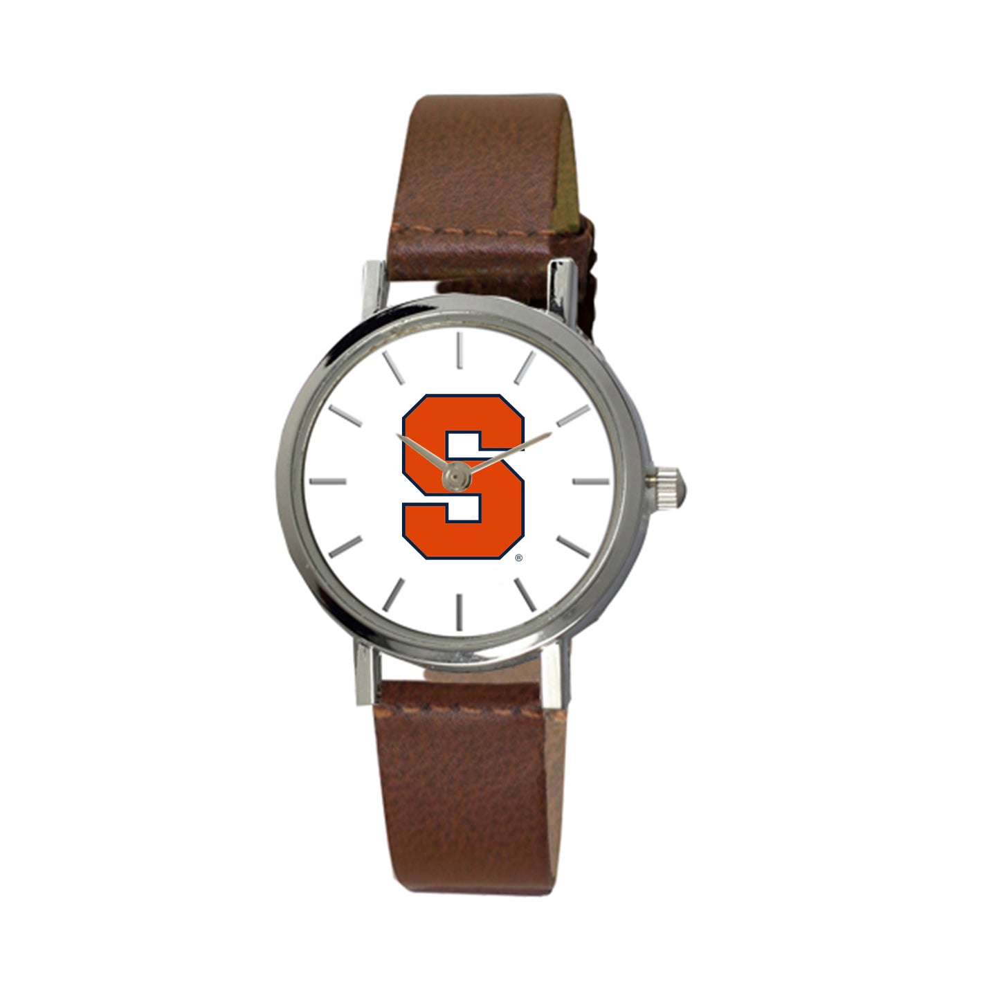 Women's Brown Syracuse Orange Plexus Leather Watch