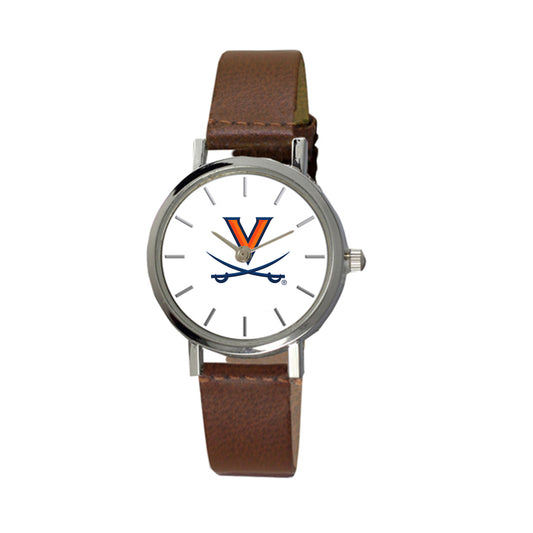 Women's Brown Virginia Cavaliers Plexus Leather Watch