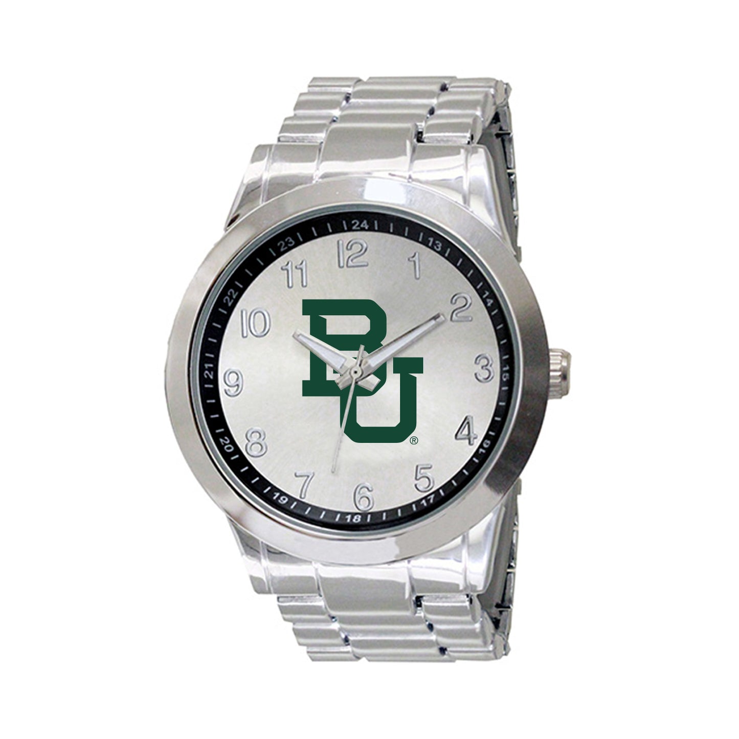 Men's Silver Baylor Bears Integris Stainless Steel Watch