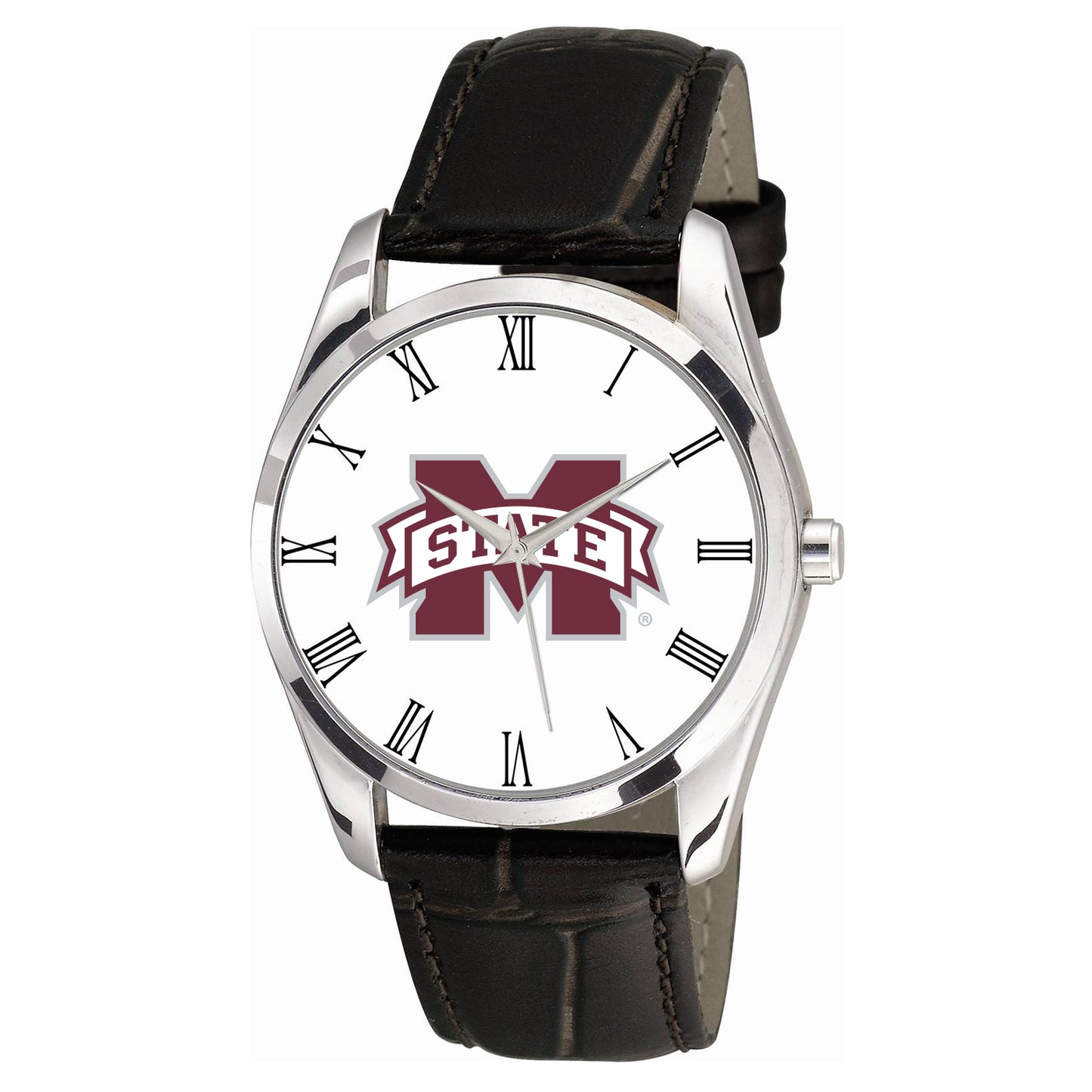 Men's Black Mississippi State Bulldogs Berkeley Leather Watch