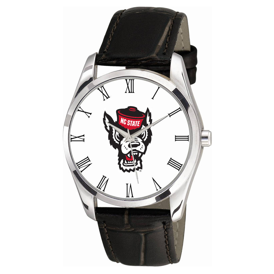 Men's Black NC State Wolfpack Berkeley Leather Watch