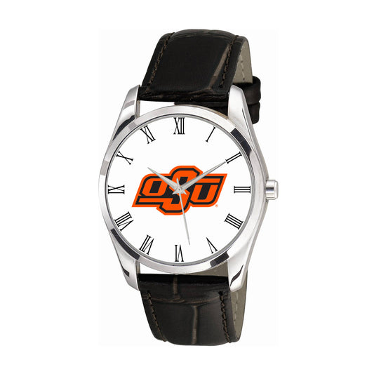 Women's Black Oklahoma State Cowboys Berkeley Leather Watch