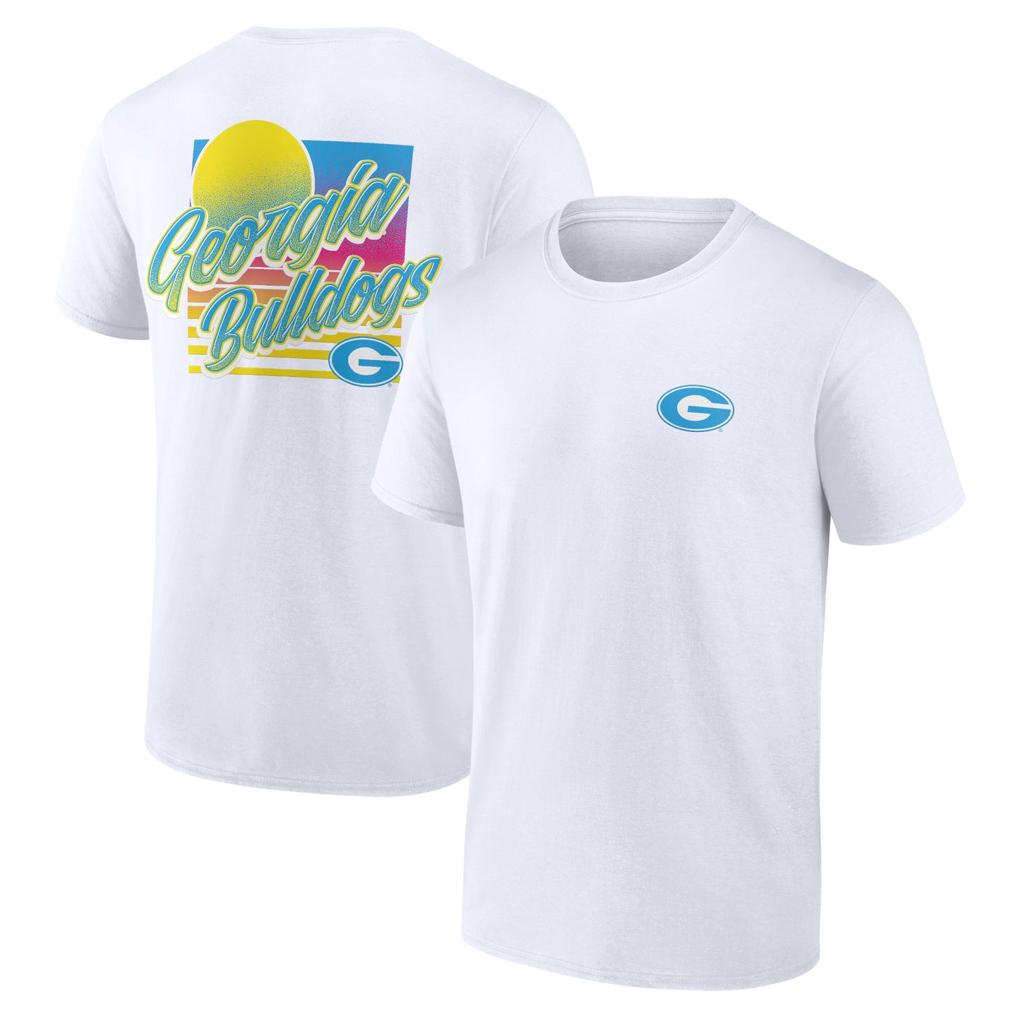 Men's  White Georgia Bulldogs High Hurdles T-Shirt