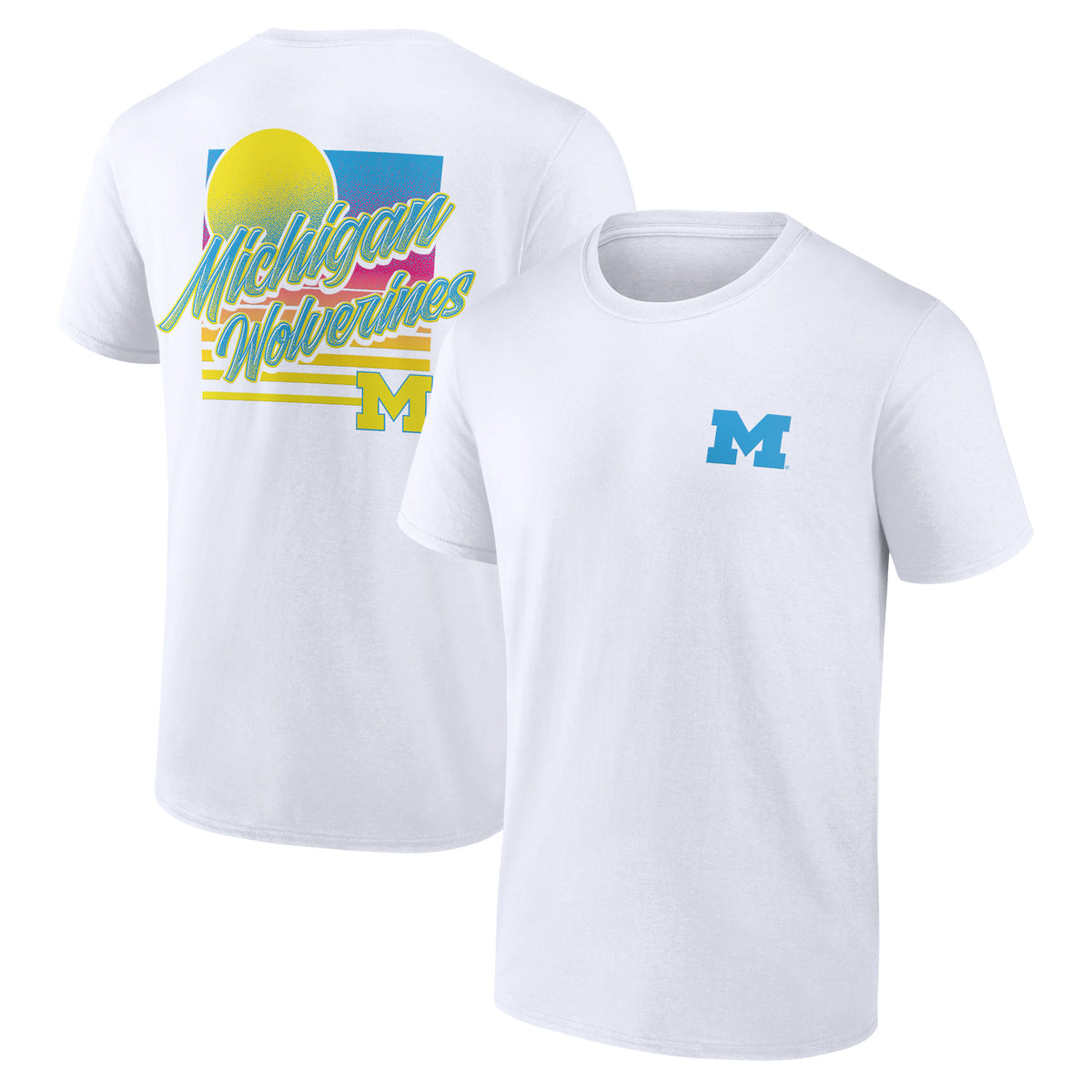 Men's  White Michigan Wolverines High Hurdles T-Shirt