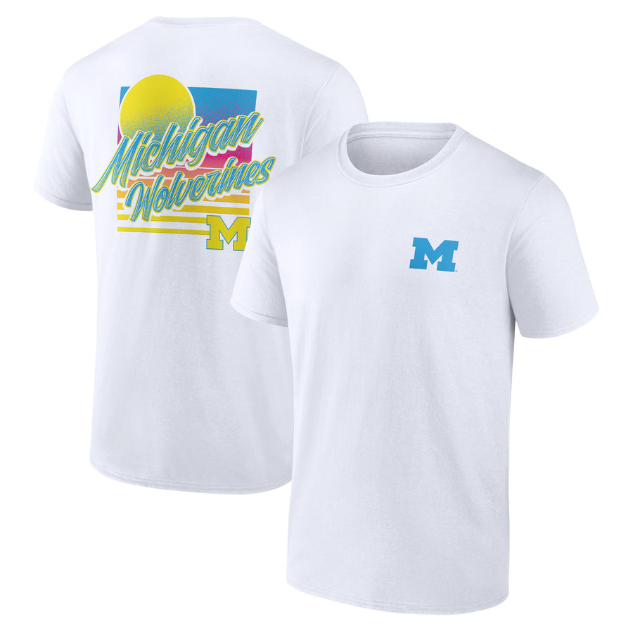 Men's  White Michigan Wolverines High Hurdles T-Shirt