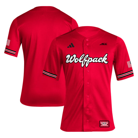 Men's adidas Red NC State Wolfpack Reverse Retro Replica Baseball Jersey