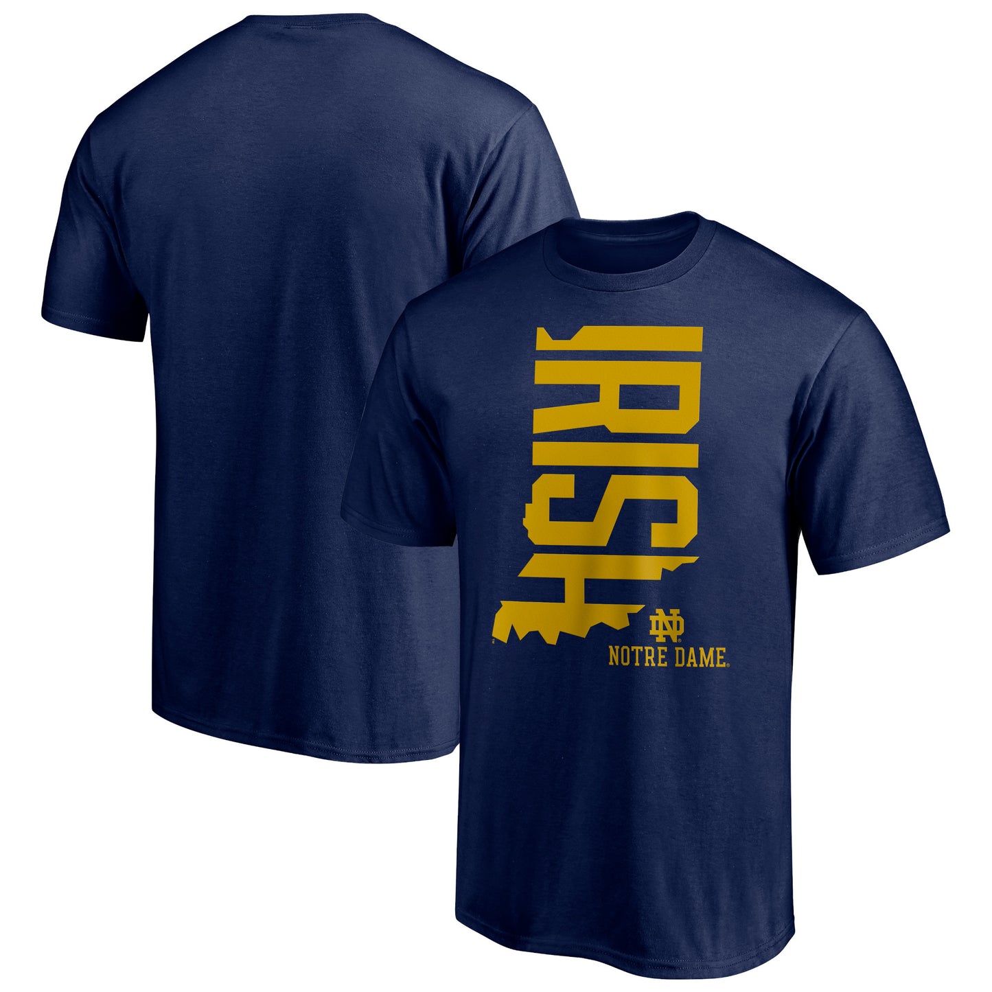 Men's  Navy Notre Dame Fighting Irish Campus Visit T-Shirt