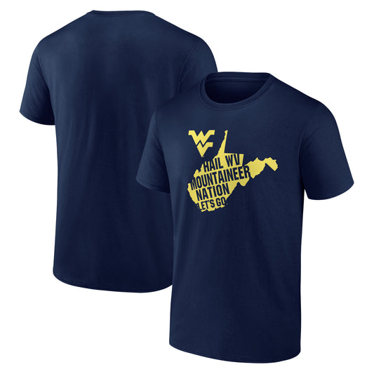 Men's  Navy West Virginia Mountaineers Home Field Win T-Shirt