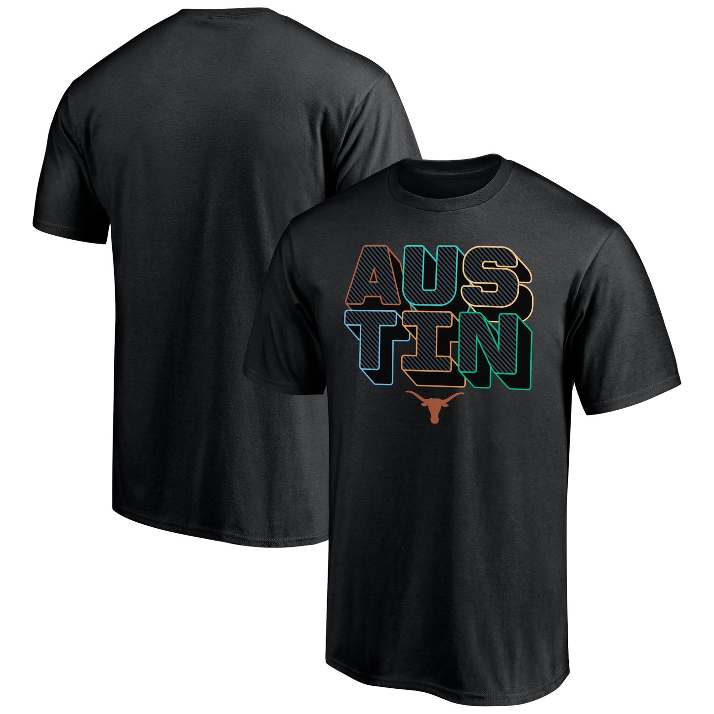 Men's  Black Texas Longhorns Austin T-Shirt