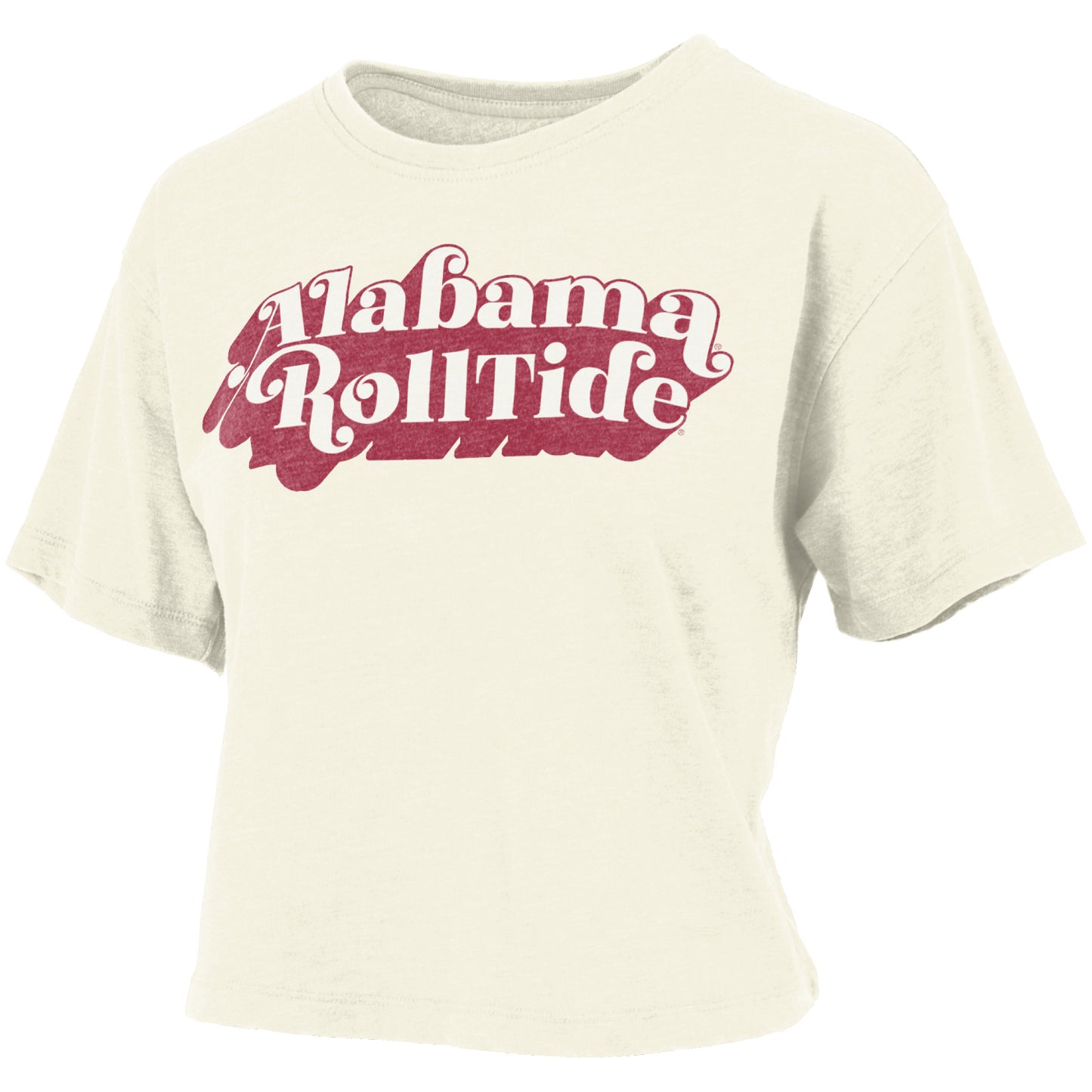 Women's Pressbox White Alabama Crimson Tide Vintage Easy T-Shirt