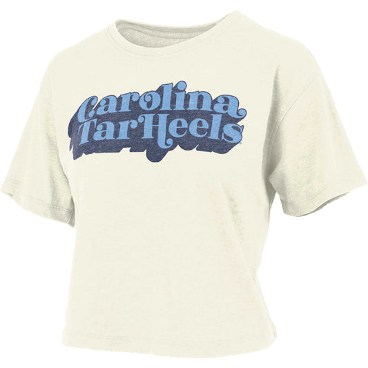 Women's Pressbox White North Carolina Tar Heels Vintage Easy T-Shirt