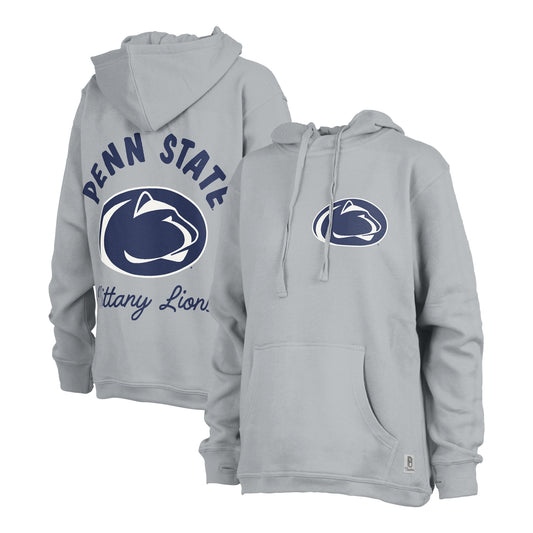 Women's Pressbox Gray Penn State Nittany Lions High Tide Maude Fleece Pullover Hoodie