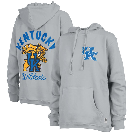 Women's Pressbox Gray Kentucky Wildcats High Tide Maude Fleece Pullover Hoodie