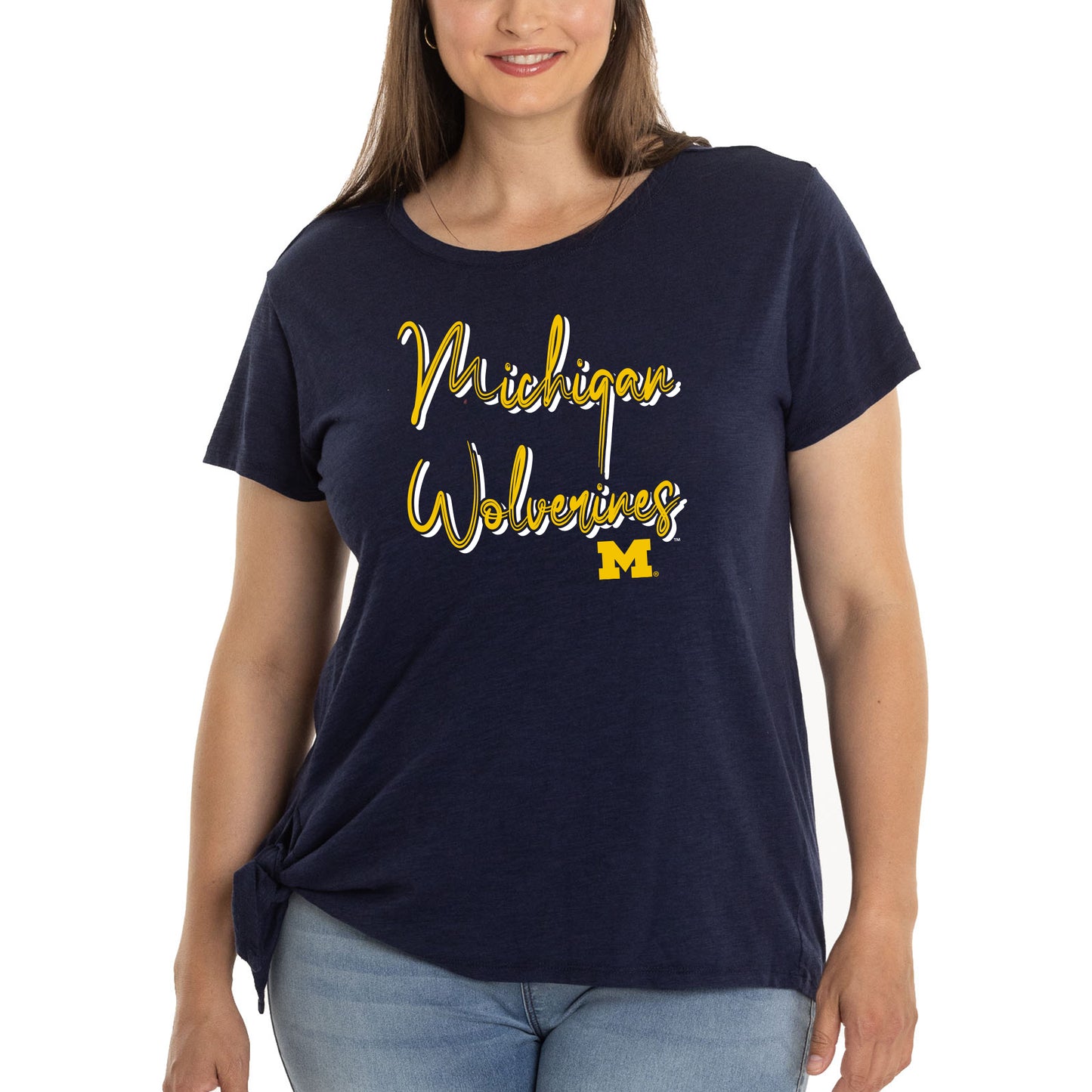 Women's Navy Michigan Wolverines Sophie T-Shirt