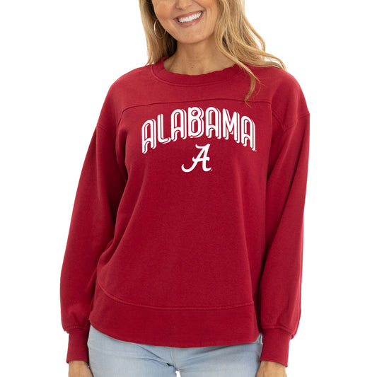 Women's  Crimson Alabama Crimson Tide Yvette Pullover Sweatshirt