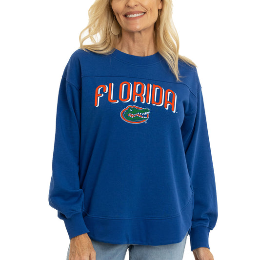 Women's  Royal Florida Gators Yvette Pullover Sweatshirt