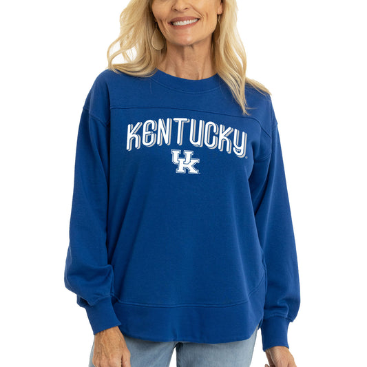 Women's  Royal Kentucky Wildcats Yvette Pullover Sweatshirt