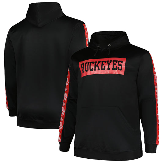 Men's Profile Black Ohio State Buckeyes Big & Tall Fleece Pullover Hoodie