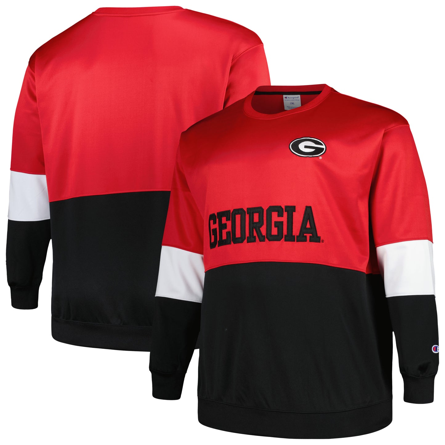 Men's Profile  Red Georgia Bulldogs Big & Tall Fleece Pullover Sweatshirt