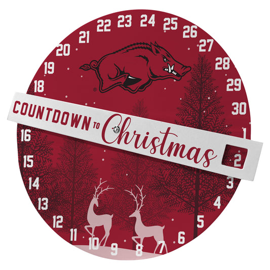 Pegasus Arkansas Razorbacks Countdown to Christmas Wall Sign