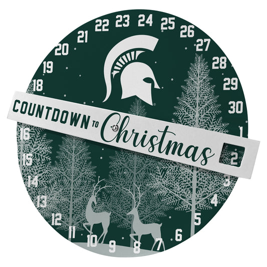 Pegasus Michigan State Spartans Countdown to Christmas Wall Sign