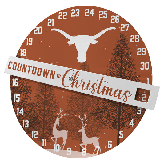 Pegasus Texas Longhorns Countdown to Christmas Wall Sign