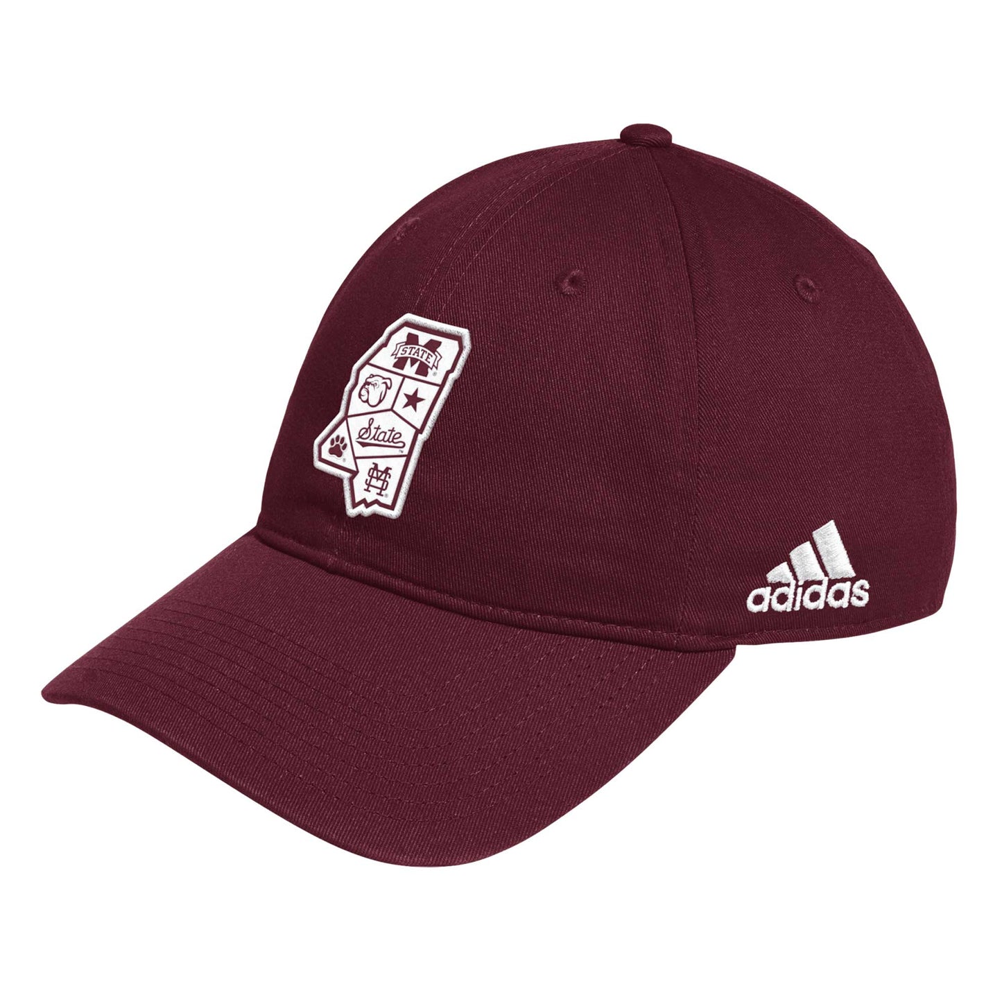 Men's adidas Maroon Mississippi State Bulldogs State Slouch Adjustable Hat